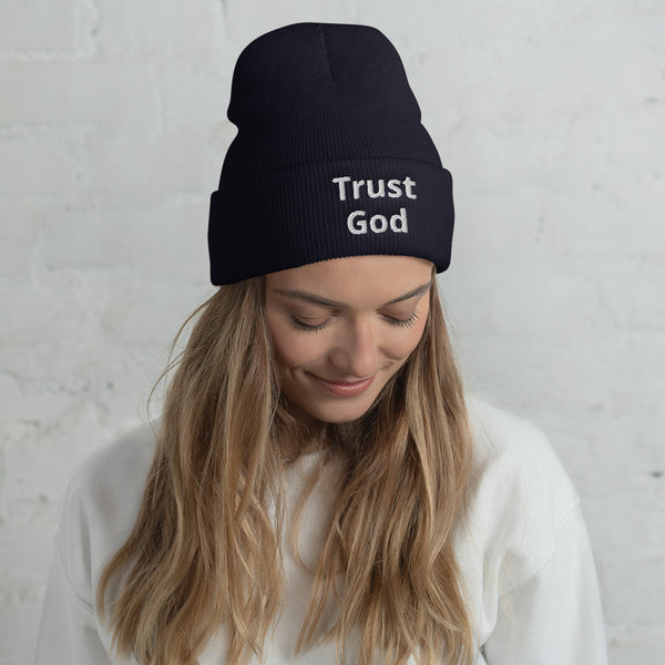 Trust God White Letters