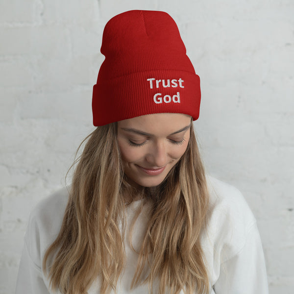 Trust God White Letters